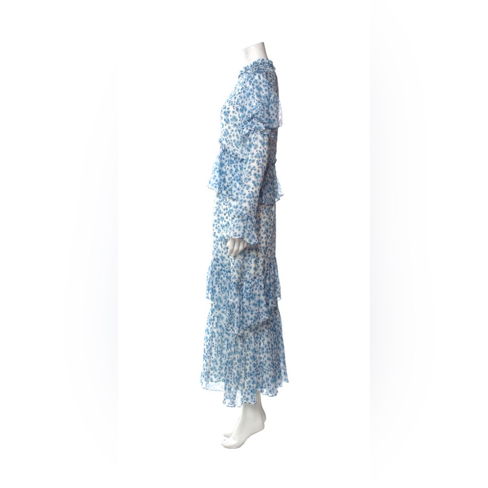 macgraw Blue and White Floral Layered Dress - Picture 3 of 8